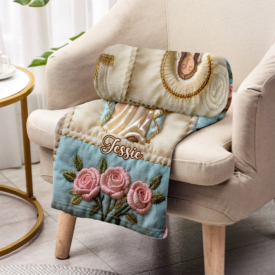 Our Lady - Personalized Christian Blanket