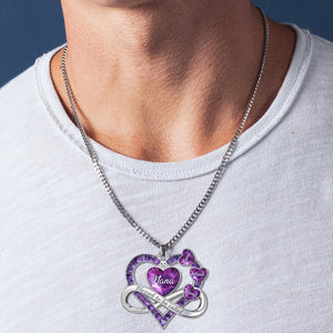 Blessed To Be Called Nana, Mama, Mom,... - Personalized Grandma Shaped Metal Pendant Necklace