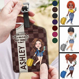 Collect Moments Not Things - Personalized Travelling Leather Luggage Tag