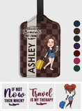Collect Moments Not Things - Personalized Travelling Leather Luggage Tag