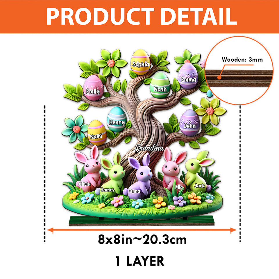 Easter Grandma Tree - Personalized Grandma 1 Layered Big Freestanding