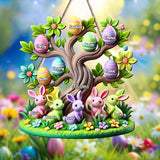 Easter Peeps - Personalized Mother Custom Shaped Wood Sign