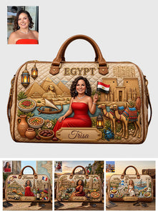 Love Traveling - Personalized Travelling Quilted Duffle Bag