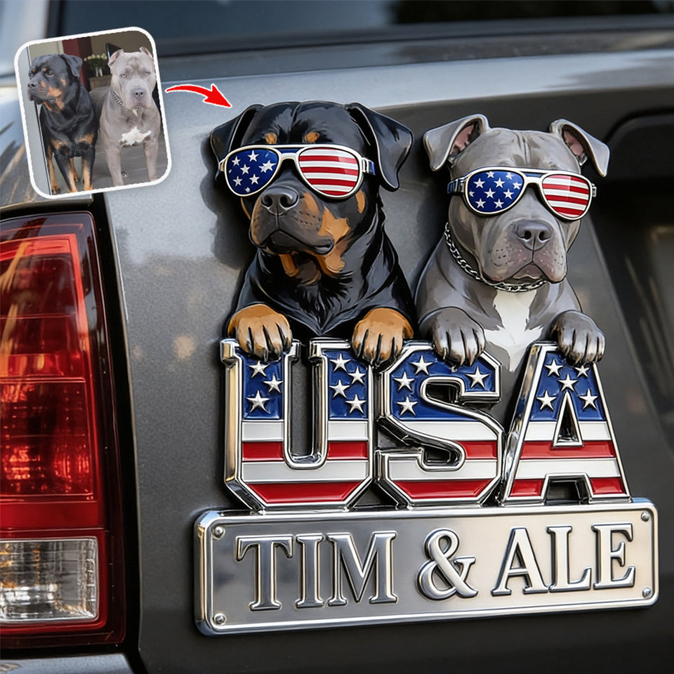 Patriotic Dog Owner - Personalized Dog Magnet