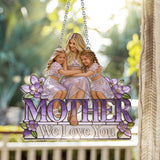 We Love You - Personalized Mother Window Hanging Suncatcher Ornament