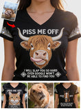 Piss Me Off - Personalized Sarcasm Fully Printed V-Neck T-Shirt