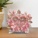 Mom's Grandma's Flowers - Personalized Mother Custom Shaped Acrylic Plaque