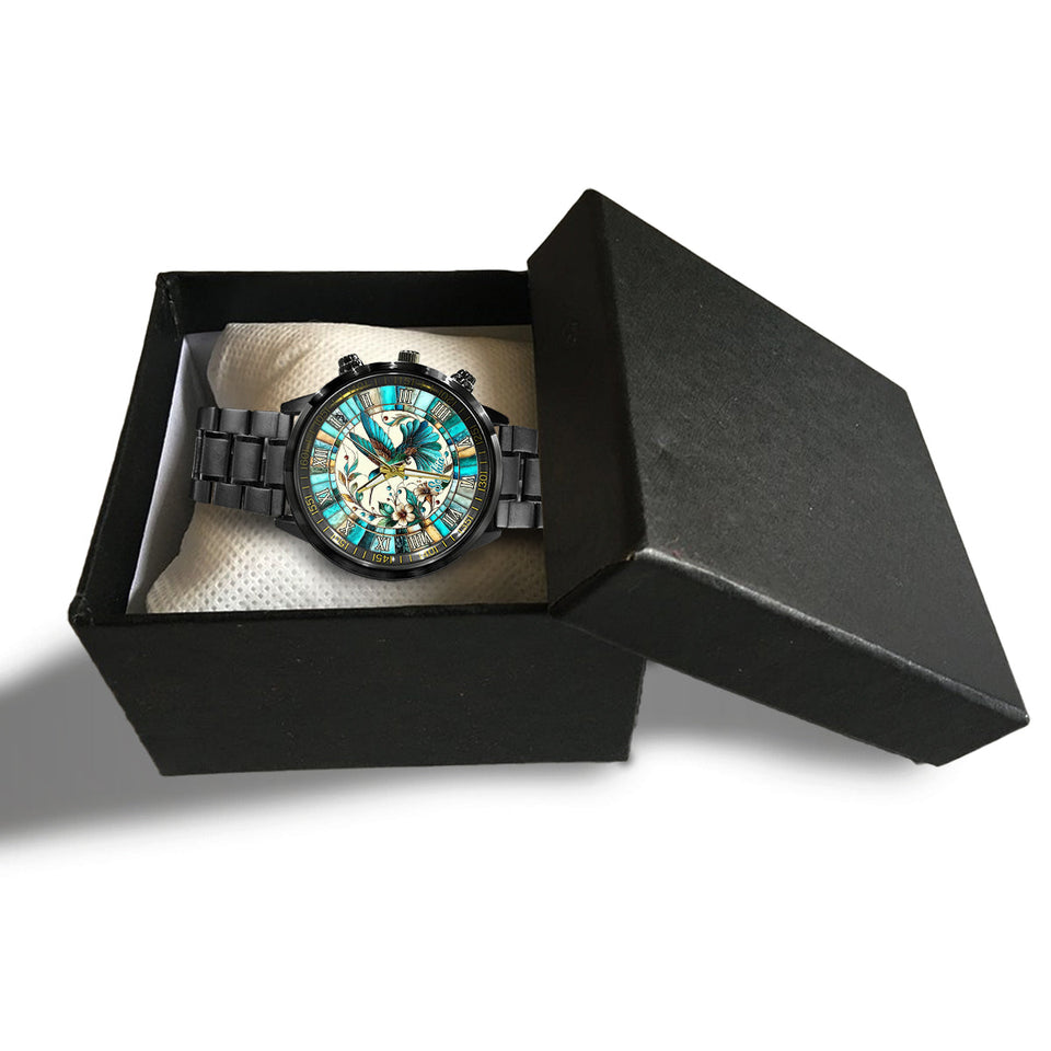 Blue Hummingbird - Personalized Hummingbird Hand Watch