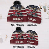 Proud Trucker - Personalized Trucker Beanie Hat