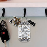 Congrats Grand Class Of 2025 - Personalized Graduation Keychain with Charms