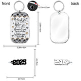 Congrats Grand Class Of 2025 - Personalized Graduation Keychain with Charms