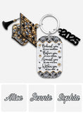 Congrats Grand Class Of 2025 - Personalized Graduation Keychain with Charms
