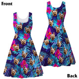 The Beach Is Calling - Personalized Dog Hawaiian Shirt & Sleeveless Dress