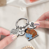 Father Gift Idea - Personalized Father Premium Keychain With Charms