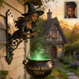 Witch's House - Personalized Witch Wooden Wall Mount Sign