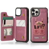 Dog Groomer Gift With Grooming Tools And Paw Prints - Personalized Dog Groomer Wallet Phone Case