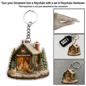 Chicken Christmas - Personalized Chicken Ornament