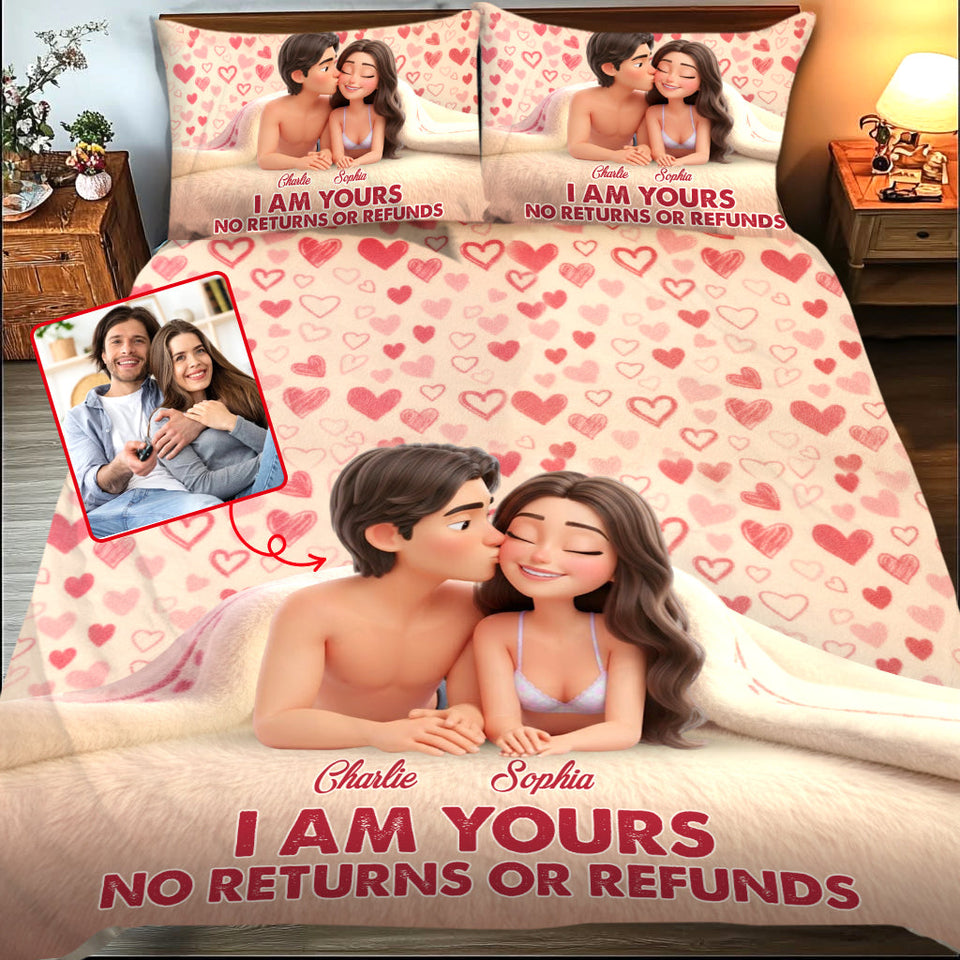 I Am Yours - Personalized Couple Quilt Set