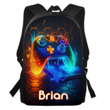 Gaming Handle - Boys' Large Capacity School Bag Set of Three - Personalized Kid Backpack Lunch Bag Pencil Case Set