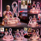 Breast Cancer Awarenes - Personalized Breast Cancer Awareness Acrylic LED Night Light