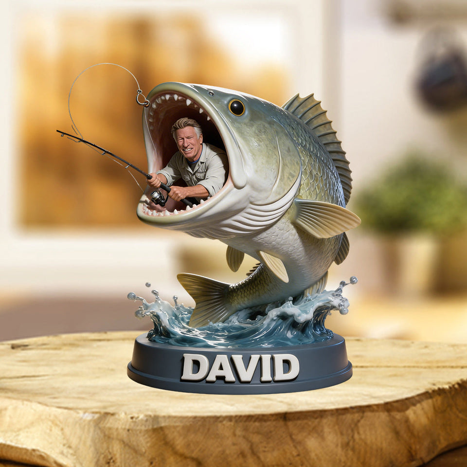 Love Fishing - Personalized Fishing Custom Shaped Acrylic Plaque