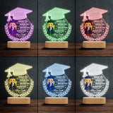 We Proud Of You - Personalized Graduation Shaped Plaque Light Base