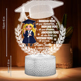 We Proud Of You - Personalized Graduation Shaped Plaque Light Base