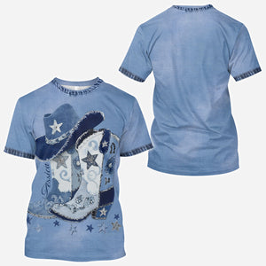 Cowgirl Boots - Personalized Cowgirl All Over Shirt