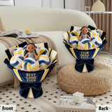 Love Volleyball Plush Bouquet - Personalized Volleyball Premium Faux Fur Pillow