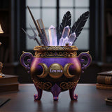 Witch Cauldron - Personalized Witch Wooden Pen Holder