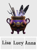 Witch Cauldron - Personalized Witch Wooden Pen Holder