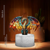 Colorful Dragon - Personalized Dragon Shaped Plaque Light Base
