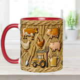 Gift For Farmers - Personalized Farmer Accent Mug
