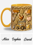 Gift For Farmers - Personalized Farmer Accent Mug