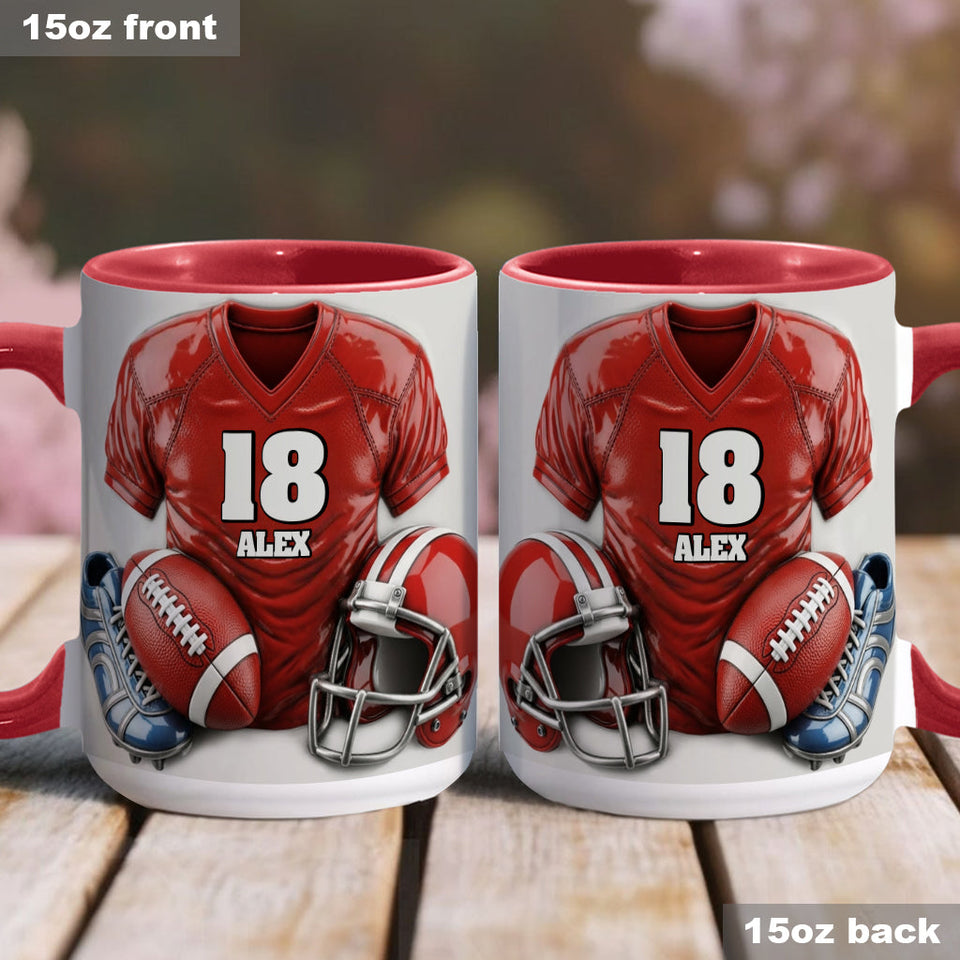 Football Is More Than A Game - Personalized Football Accent Mug