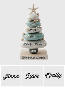 Our Family, Merry Christmas 2025 - Personalized Family Custom Shaped Acrylic Plaque