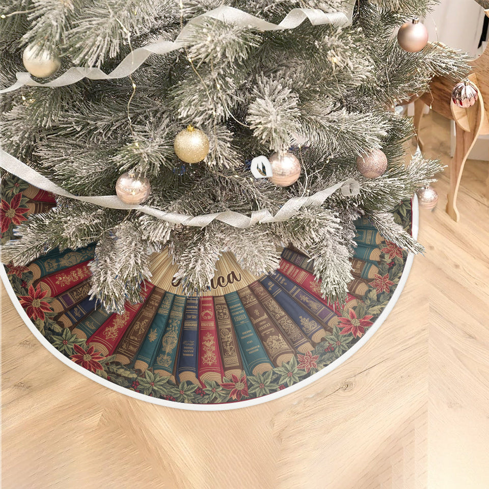 Love Books - Personalized Book Tree Skirt