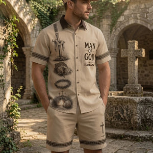 Man Of God - Personalized Christian Hawaiian Shirt & Men Shorts