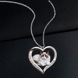 Custom From Any Photo - Personalized Cat Shaped Metal Pendant Necklace