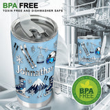 Skiing Makes Me Happy - Personalized Skiing Tumbler