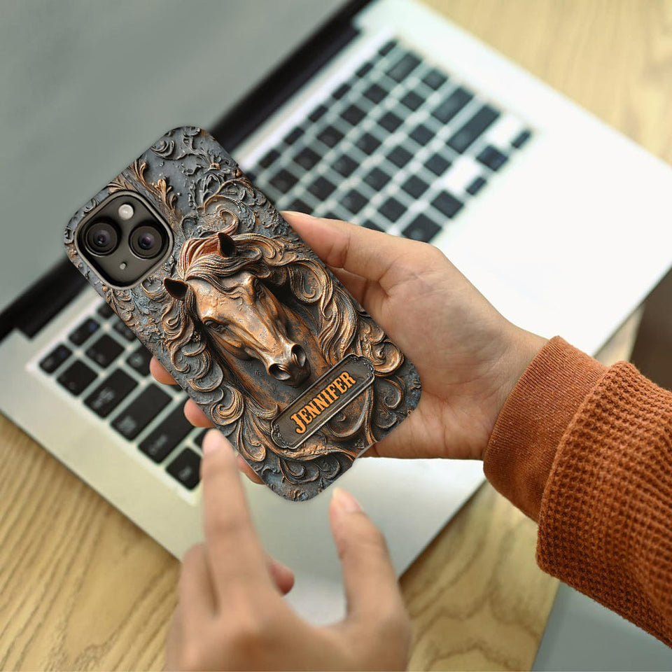 Love Horses - Personalized Horse Full Print Phone Case