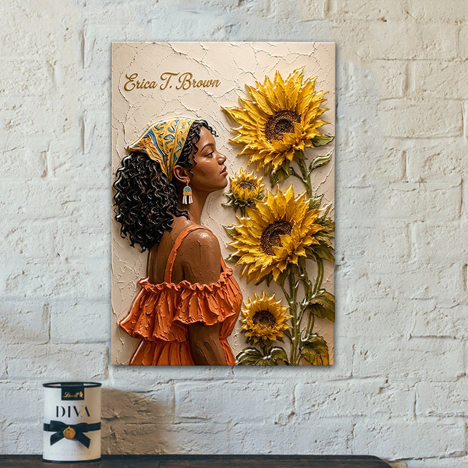 Any Flower Unique Gift - Personalized Self Love 3D Printed Cut Metal Sign