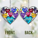 Grandma's Mom's Sweethearts - Personalized Grandma Transparent Car Ornament