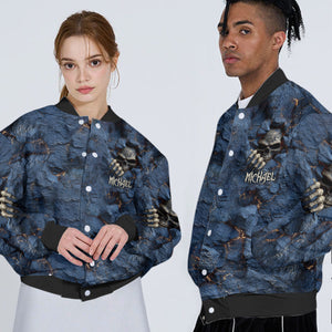 Cool Skull - Personalized Skull Varsity Jacket