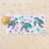 Just A Girl Who Loves Turtle - Personalized Turtle Quick-dry Beach Towel/ Bath Towel
