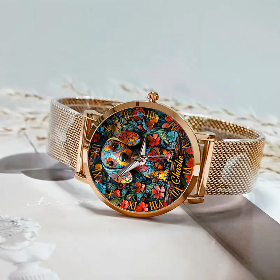 Dachshund Lovers - Personalized Dog Women Hand Watch
