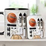 Love Basketball - Personalized Basketball Accent Mug & Coaster