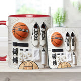 Love Basketball - Personalized Basketball Accent Mug & Coaster