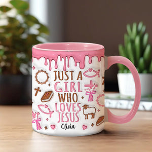 Mug personnalisé chrétien « Juste une fille qui aime Jésus »