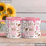 Just A Girl Who Loves Jesus - Personalized Christian Accent Mug